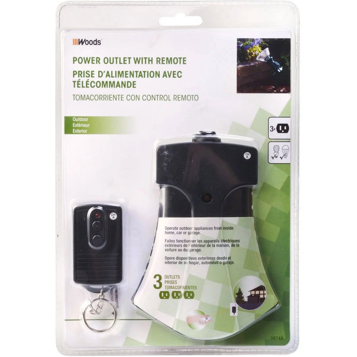 2-Outlet Wireless Remote Control Switch - Gray P774330