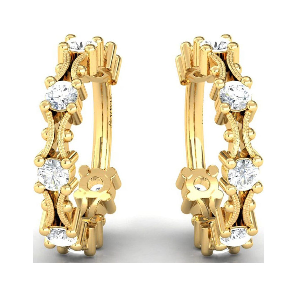 Rose Yellow 18kt Gold Hoop Earrings X157