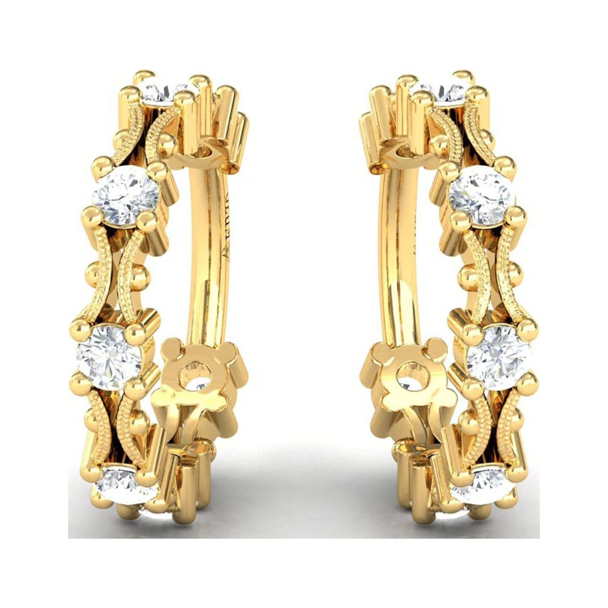 Rose Yellow 18kt Gold Hoop Earrings X157