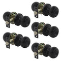 Black Privacy Door Knob 5 Pack D134