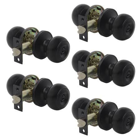 Black Privacy Door Knob 5 Pack D134