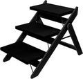 Wooden Foldable 3-Step Dog Stairs Pet Ramp O1625