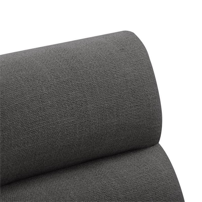 Dark Gray Fabric Barstool - Set of 2 W9698