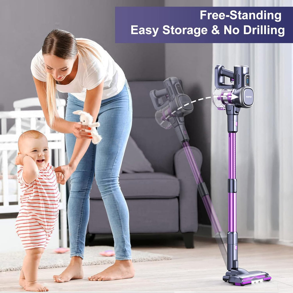 Cordless Stick Vacuum with 25Kpa Suction, 50min Runtime, Detachable Battery O91998