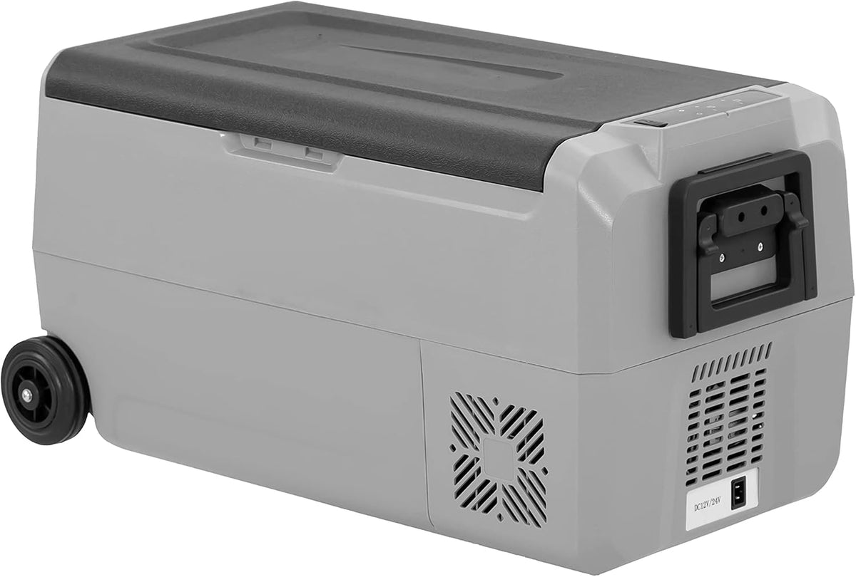 Dual Temperature Control 53 Quart Portable Car Refrigerator Freezer E406