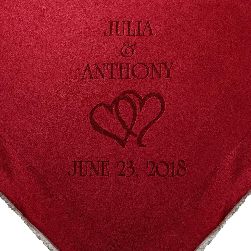 Hearts Wedding Couple Gifts Blanket Z28961