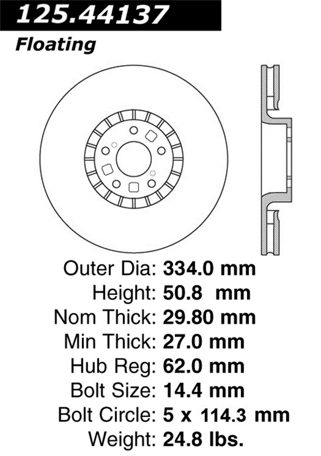 Premium High Carbon Alloy Brake Rotor Y34720