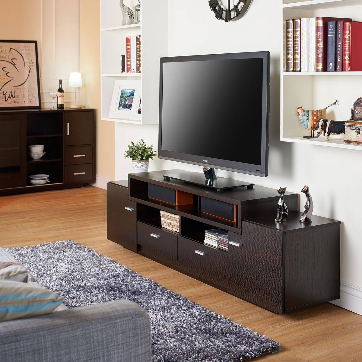 72x22 Tiered TV Stand in Cappuccino N98300