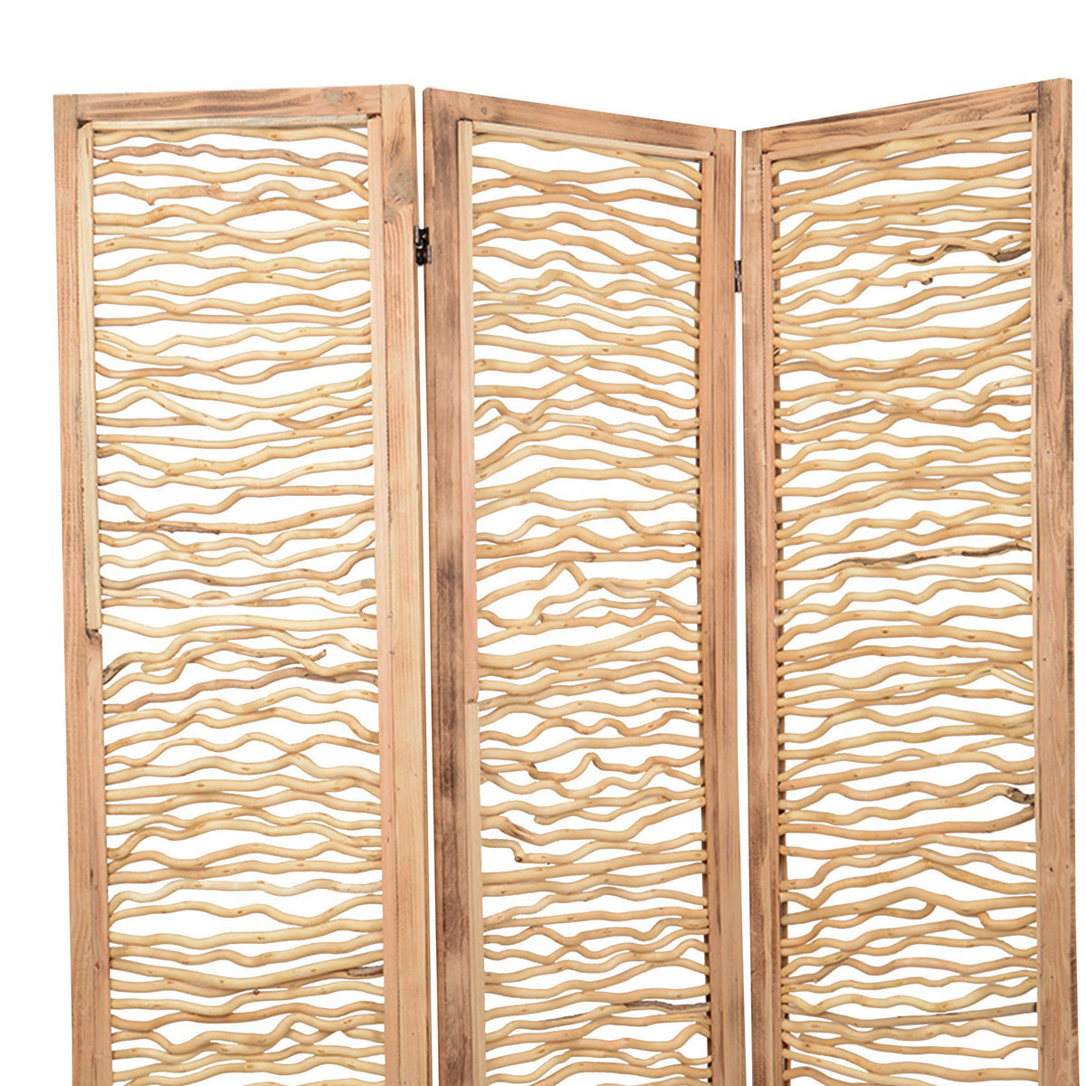 Brown 3 Panel Wood Screen M797144